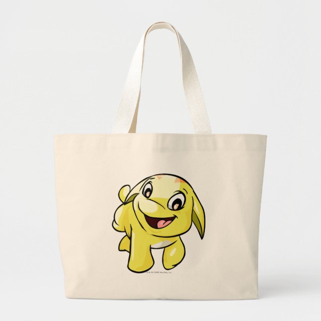 Poogle Yellow Large Tote Bag (Front)