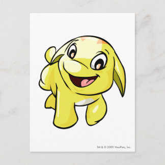 Poogle Yellow Postcard