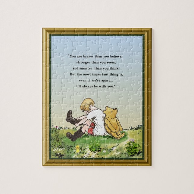 Pooh Bear Words of Encouragement Jigsaw Puzzle (Vertical)