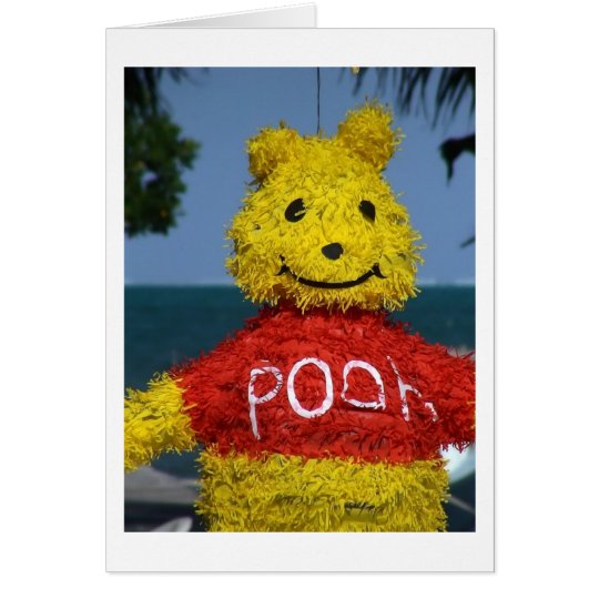 Pooh Piñata Card