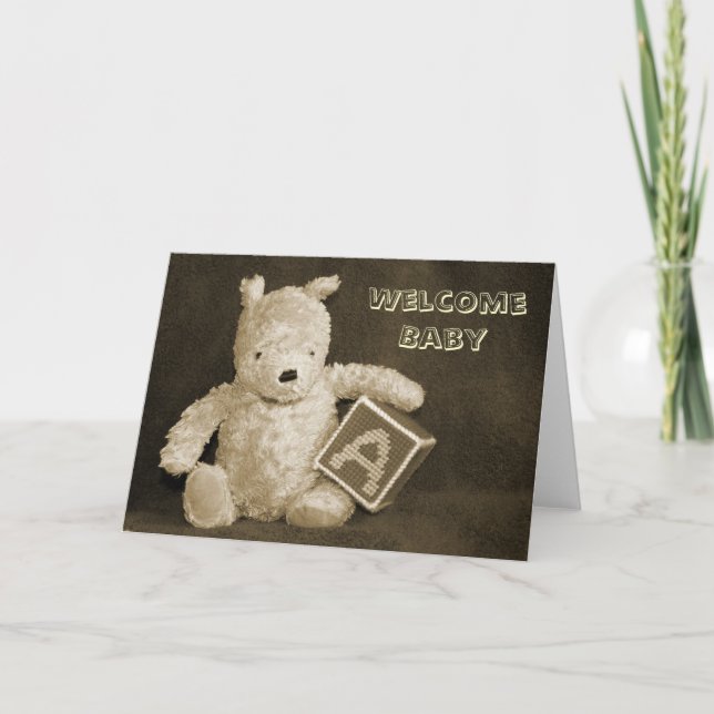 Pooh Welcomes Baby Card (Front)