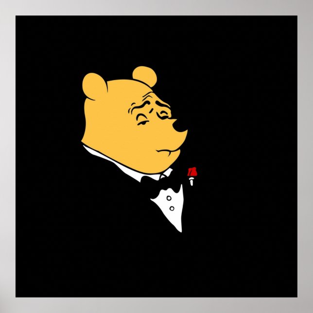 Pooh with Tuxedo Poster (Front)