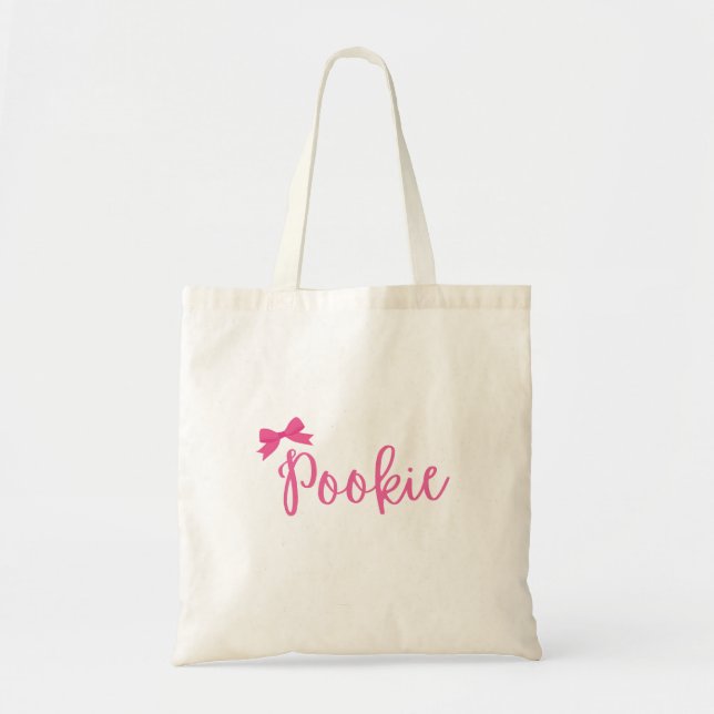 "Pookie" text tote bag (Front)