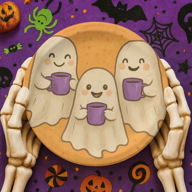 Pooky cozy paper dishes for parties (Celebra halloween con estos platos de papel desechables tan bonitos)