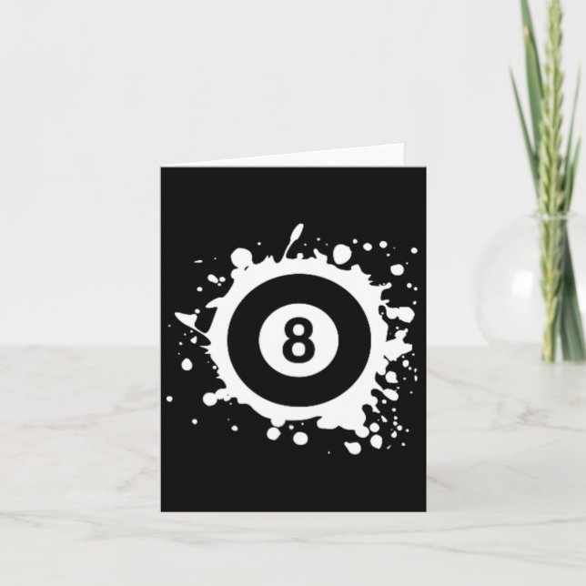Pool 8 Ll Pool Billiards Logo Simple Pool Billiard Card (Front)