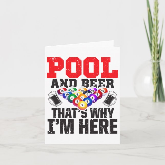 Pool And Beer - That's Why I'm Here – 8-ll Pool An Card (Front)