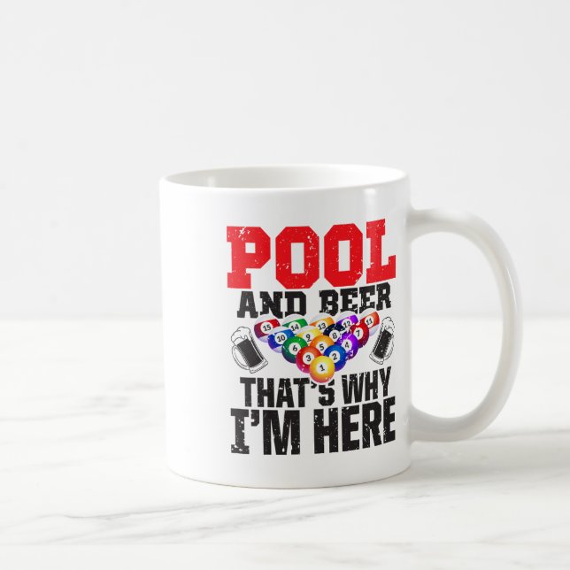 Pool And Beer - That's Why I'm Here – 8-ll Pool An Coffee Mug (Right)