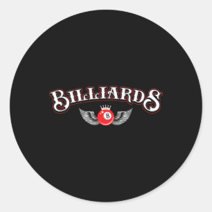 Pool And Snooker Player5 Classic Round Sticker