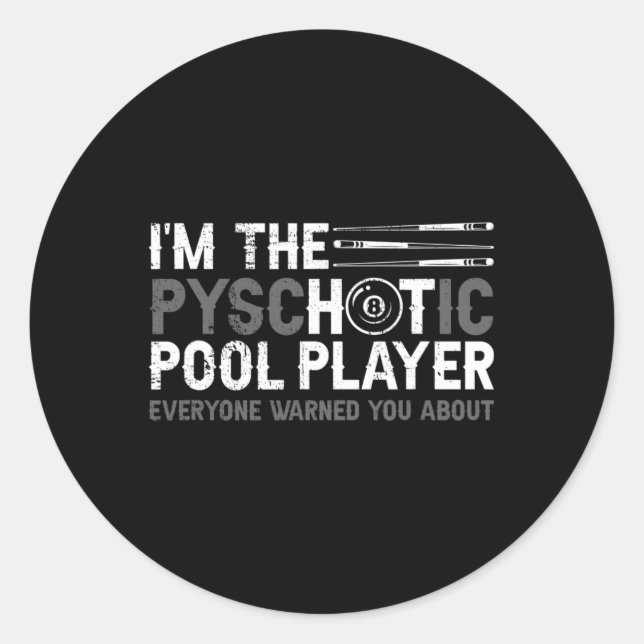 Pool And Snooker Player7  Classic Round Sticker (Front)