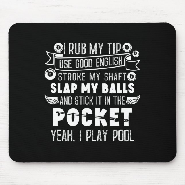 Pool And Snooker Player  Mouse Mat (Front)