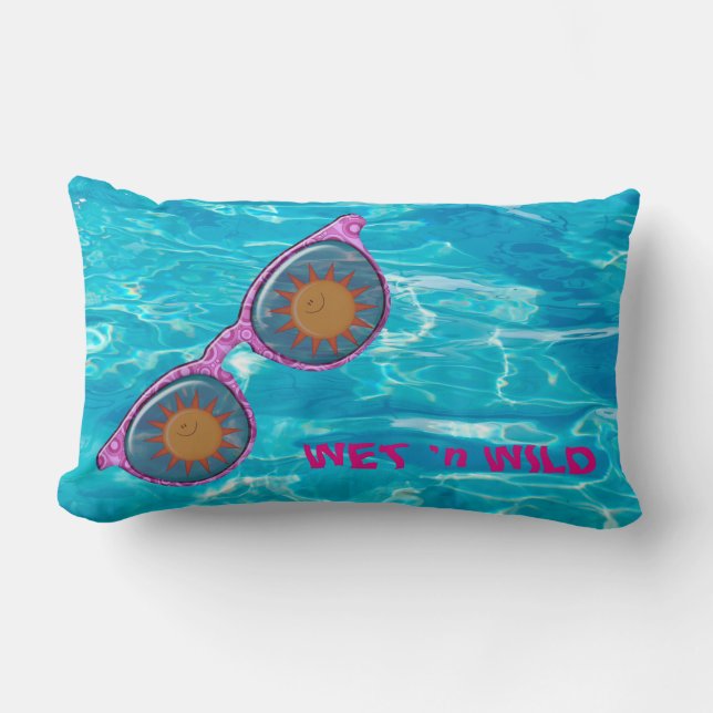 Pool and Sunglasses Lumbar Cushion (Front)