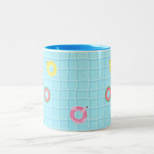 Pool and Tube Two-Tone Coffee Mug