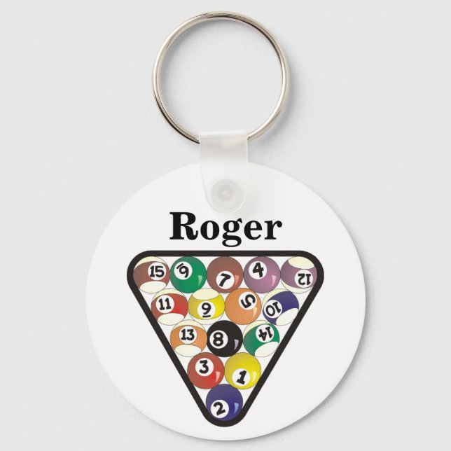 Pool Ball Rack Key Ring (Front)