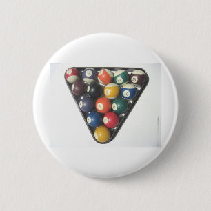 Pool Balls 6 Cm Round Badge