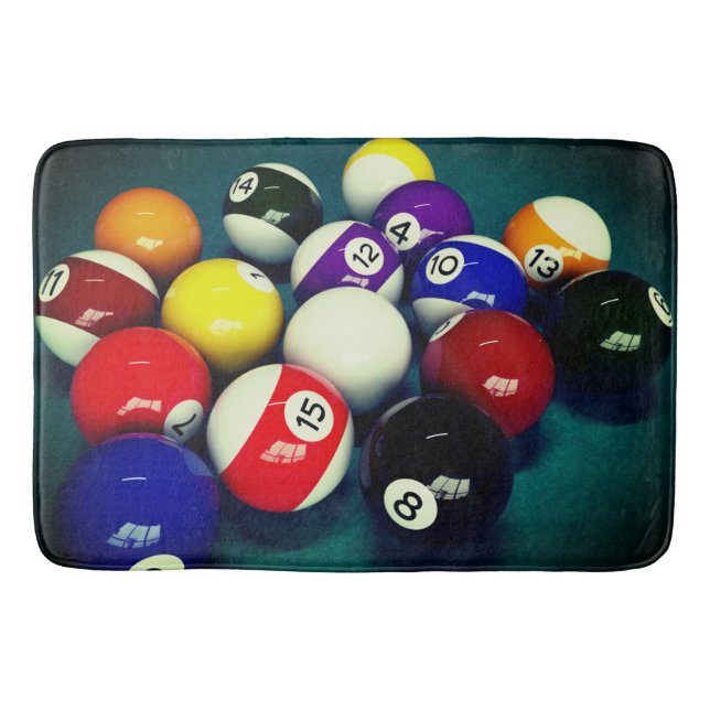 Pool Balls Bath Mat (Front)