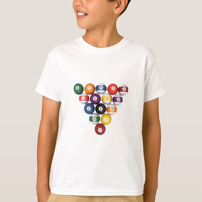 Pool Balls / Billiards: 3D Model: T-Shirt (Front)