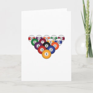 Pool Balls / Billiards: Greeting Cards