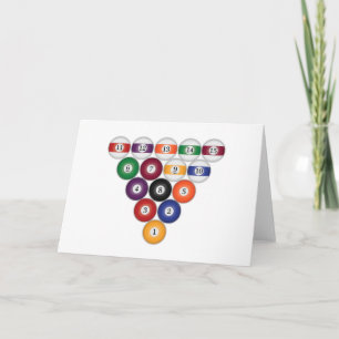 Pool Balls / Billiards: Greeting Cards