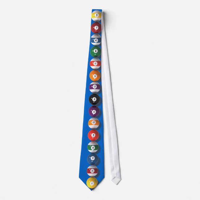 Pool Balls: Billiards: Necktie / Tie (Front)