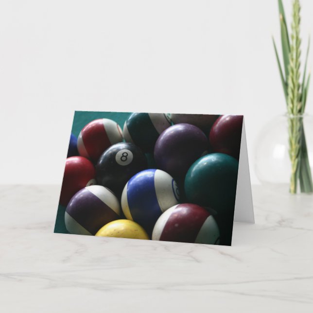 Pool balls card (Front)