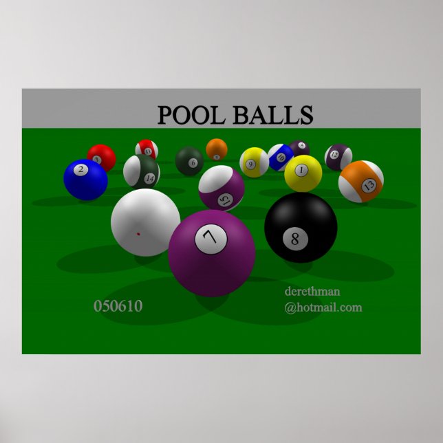 Pool Balls (print) Poster (Front)