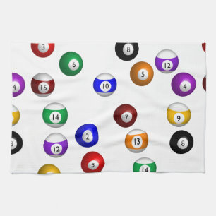 Pool Balls Tea Towel