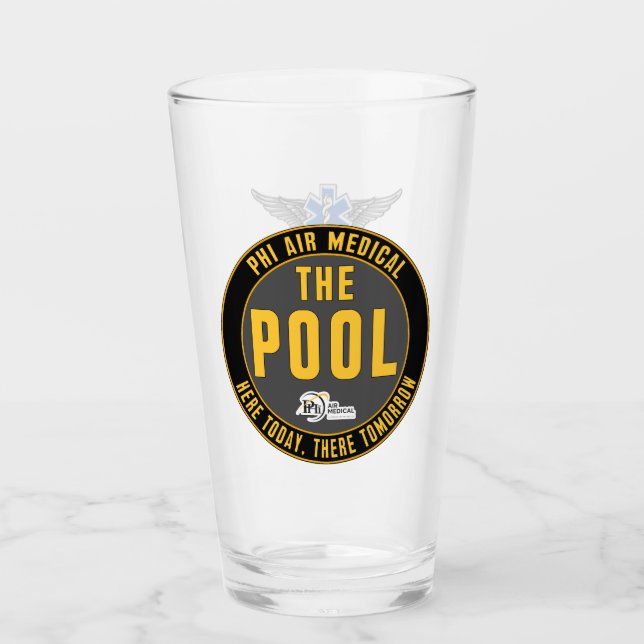 Pool Beer Glass (Front)