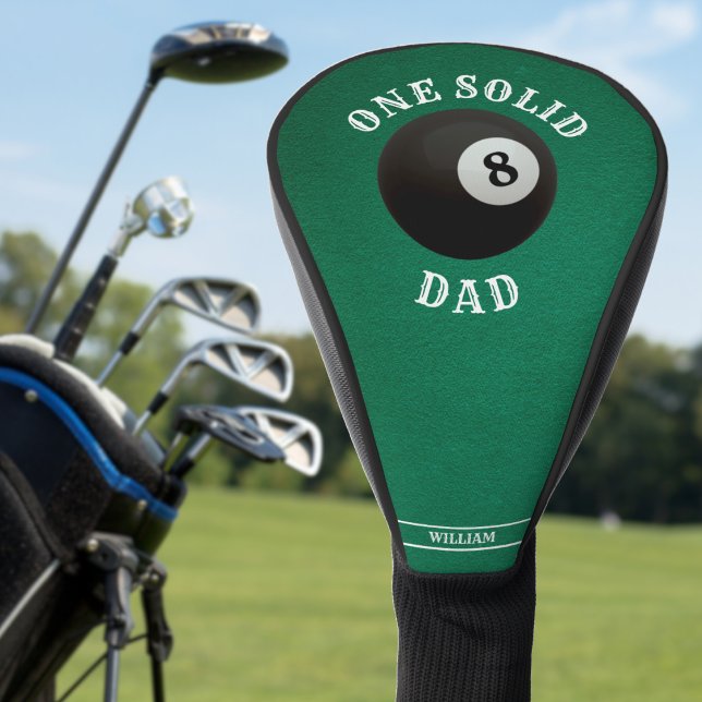 Pool Billiard 8 Ball One Solid Dad Father's Day Golf Head Cover (Pool Billiard 8 Ball One Solid Dad Father's Day Golf Head Cover)