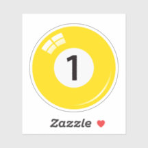 Pool/billiard ball number  one (1) yellow