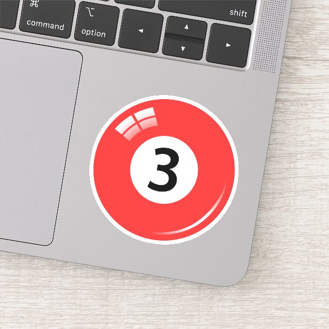 Pool/billiard ball number  three (3) blue (Detail)