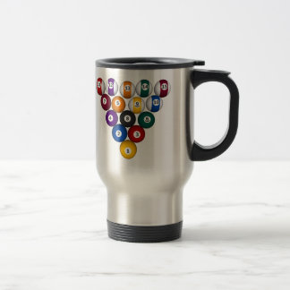 Pool: Billiard Balls: Billiards: Travel Mug
