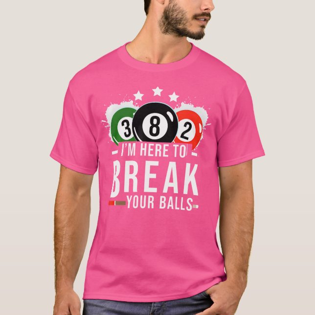 Pool Billiard Billard Pool Break Balls Rack T-Shirt (Front)