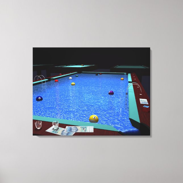 Pool Billiard Canvas Print (Front)