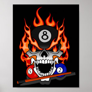 Pool Billiard Gift Snooker Cue Sport Men Women Poster