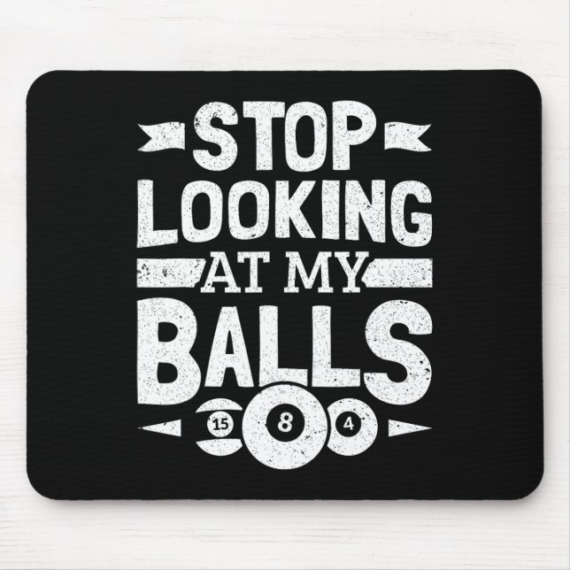 Pool Billiard Outfit For Pool Player Billiard Play Mouse Mat (Front)