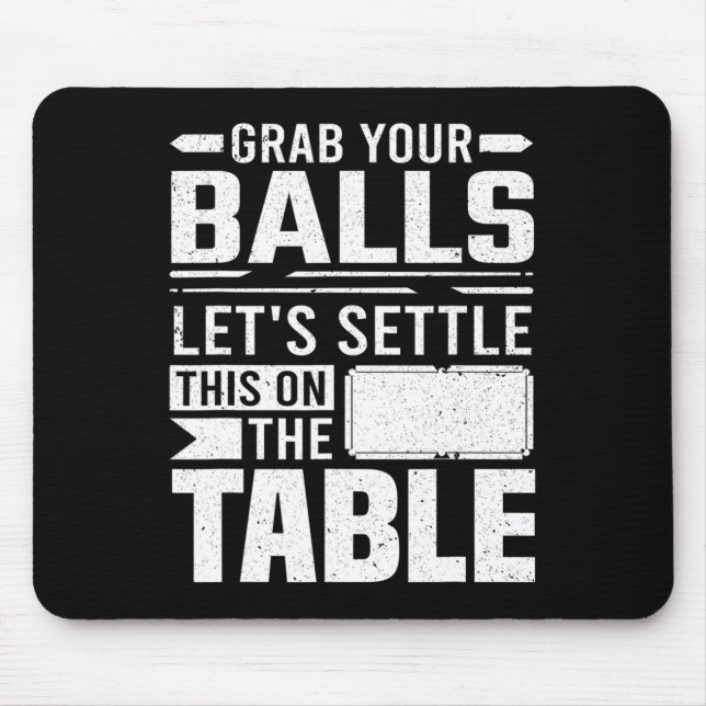 Pool Billiard Outfit For Pool Player Billiard Play Mouse Mat (Front)