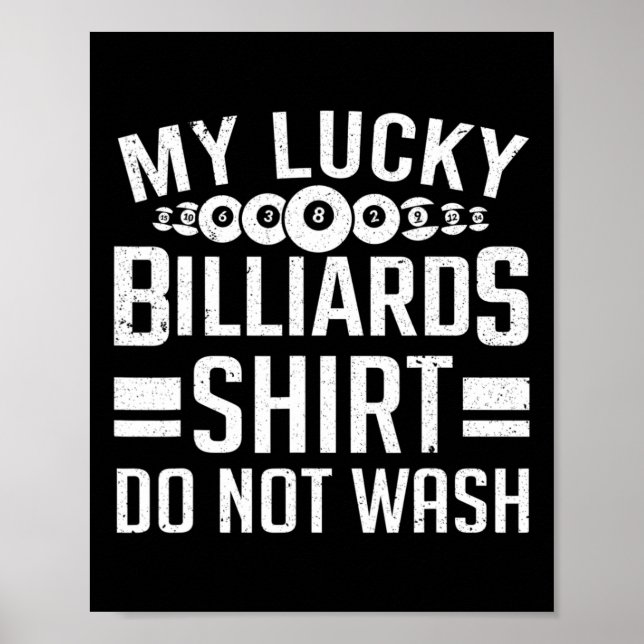 Pool Billiard Outfit For Pool Player Billiard Play Poster (Front)