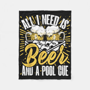 Pool Billiard Player Snooker Cue 8 Ll Expert Fleece Blanket