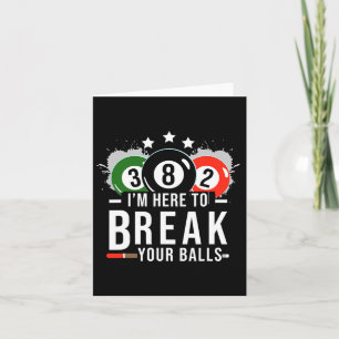 Pool Billiard Shirt - Billard Pool Break Rack Card