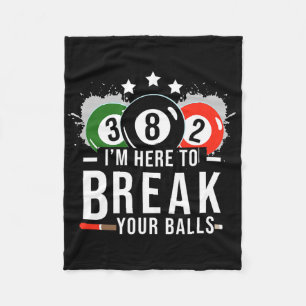 Pool Billiard Shirt - Billard Pool Break Rack Fleece Blanket