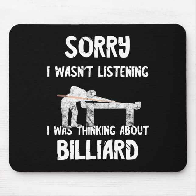 Pool Billiard Snooker Player 8 Ll Playing Billiard Mouse Mat (Front)