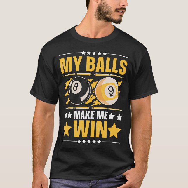 Pool Billiard Team 8 Ball Pool Billiard Player - B T-Shirt (Front)
