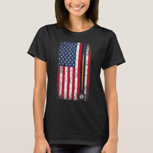 Pool Billiards American Flag Gift T-Shirt