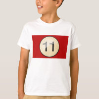 Pool Billiards Ball Number 11. Front & back print.