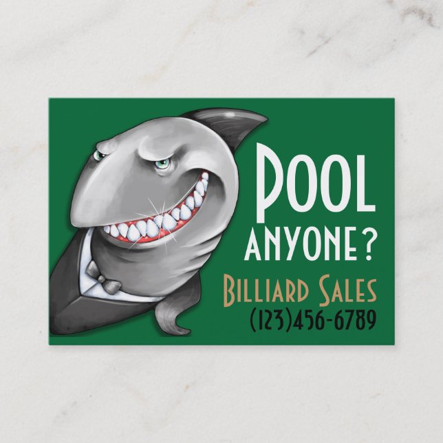 Pool.Billiards.Cards.Poker.Bar.Night club.Tables Business Card (Front)