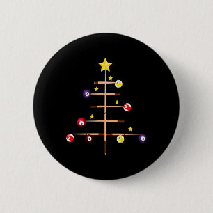 Pool Billiards Ll Cue Sports Christmas Tree 6 Cm Round Badge
