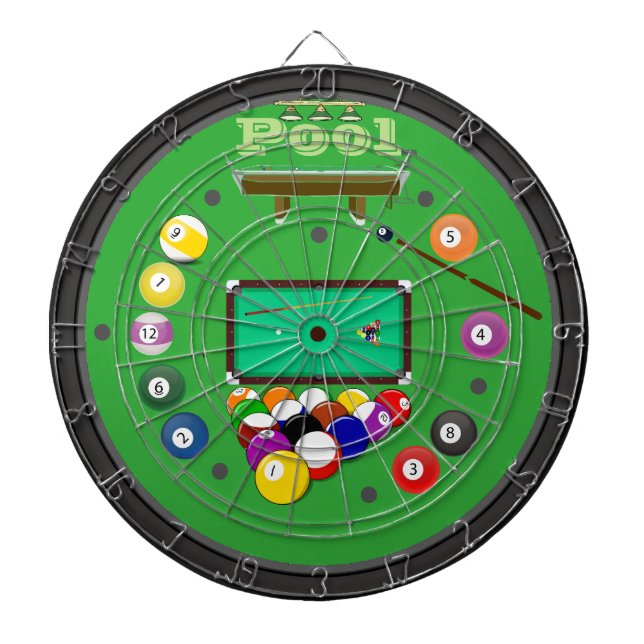 Pool (Billiards) Multi-Target Dartboard (Front)