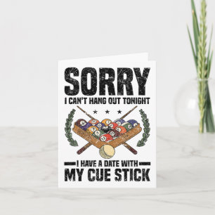 Pool Billiards Snooker Cue Player 6 Card