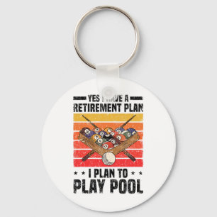 Pool Billiards Snooker Cue Player 7 Key Ring