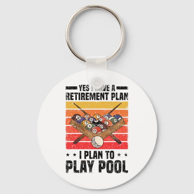 Pool Billiards Snooker Cue Player 7  Key Ring (Front)